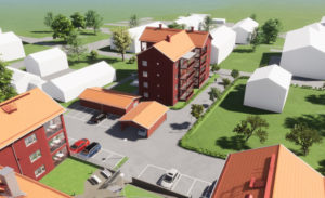 BRF Nygårds Vy från hantverkaregatan